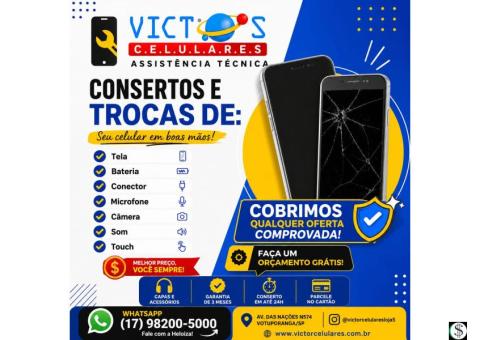 VICTORS CELULARES E PAPELARIA 17 98200-5000