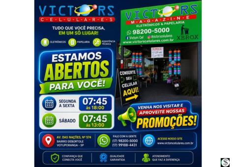 VICTORS CELULARES E PAPELARIA 17 98200-5000